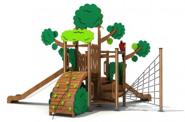 米兰·(milan)运动游乐木质定制树形组